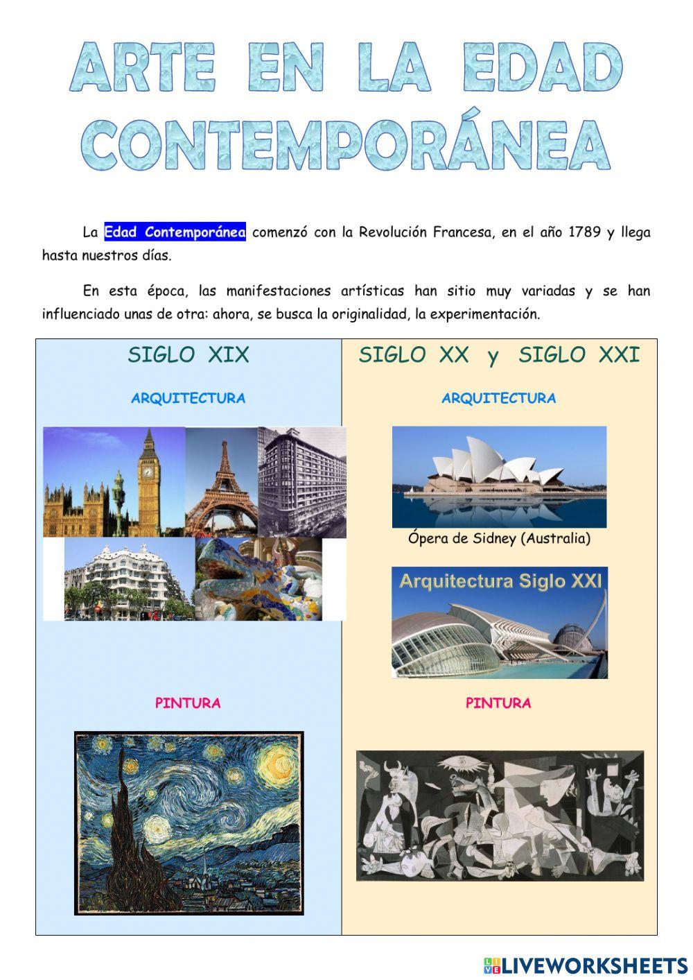 El arte en la Edad Contemporánea