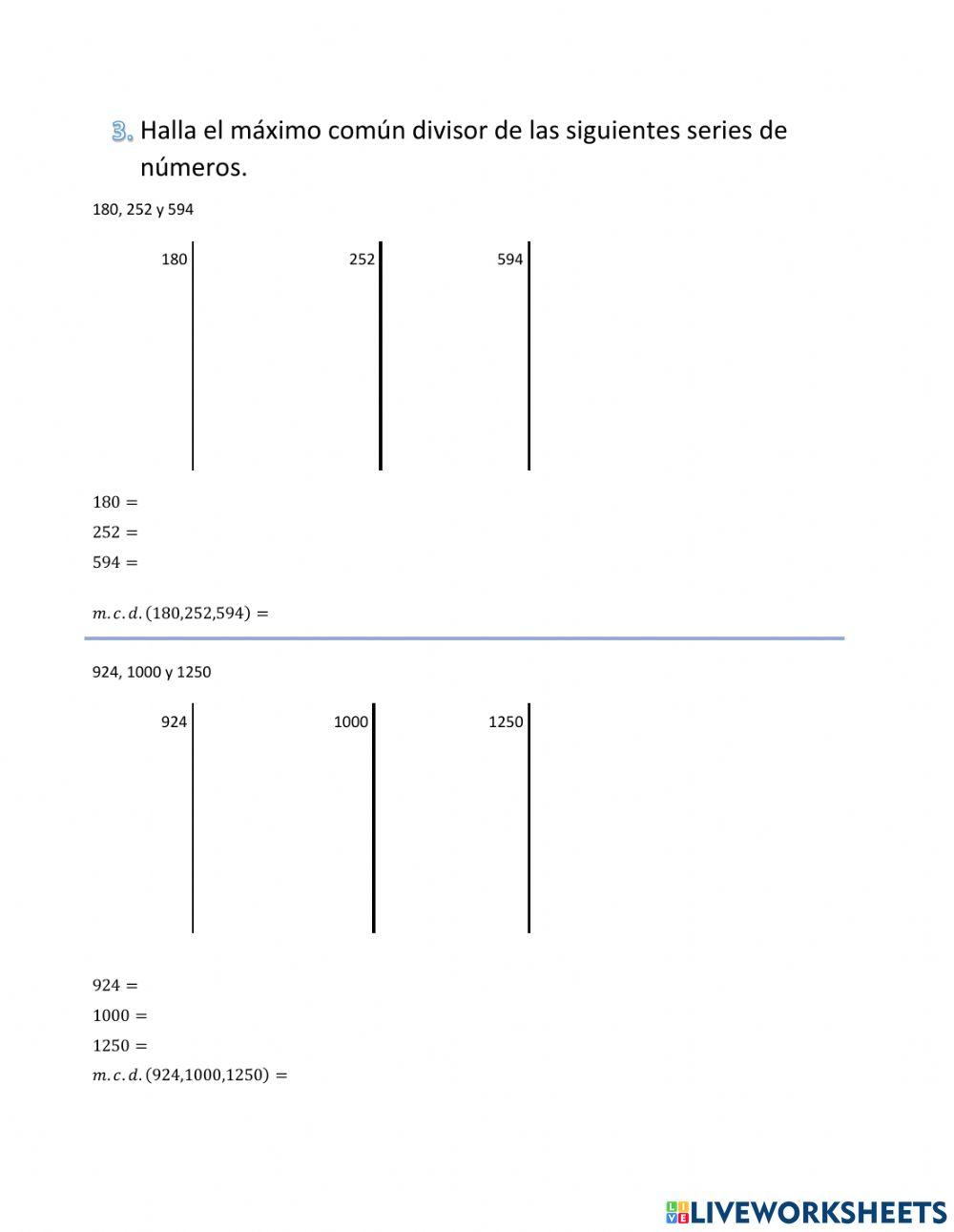Máximo común divisor