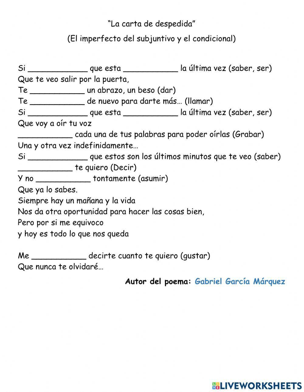 La carta de despedida