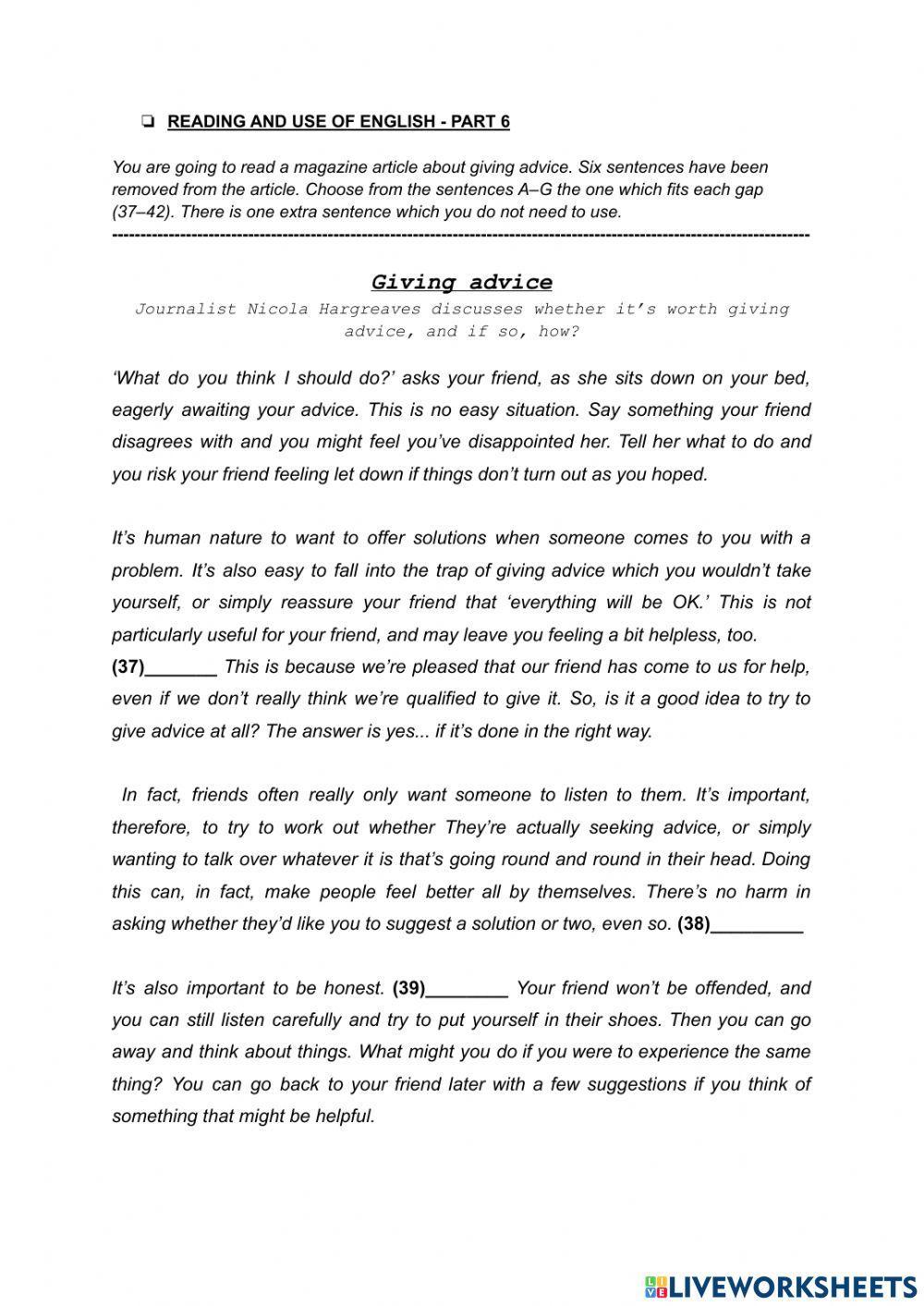 Mock exam 4 - Reading