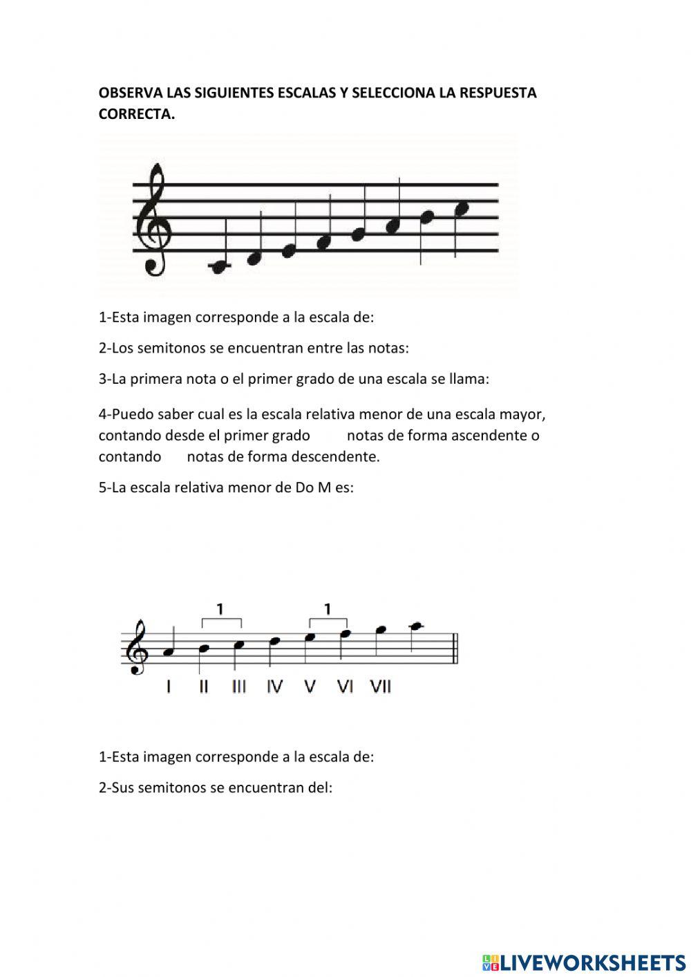 Escala de Do M y La m