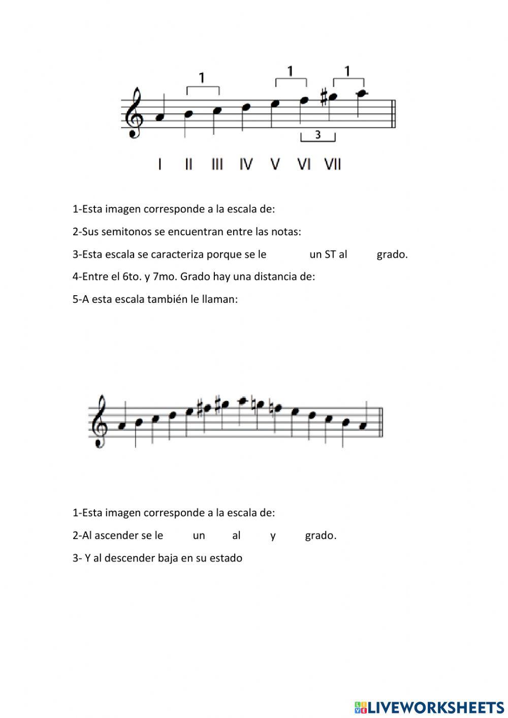 Escala de Do M y La m