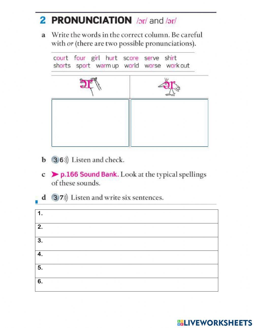 AEF3. Unit 5. Pronunciation and listening