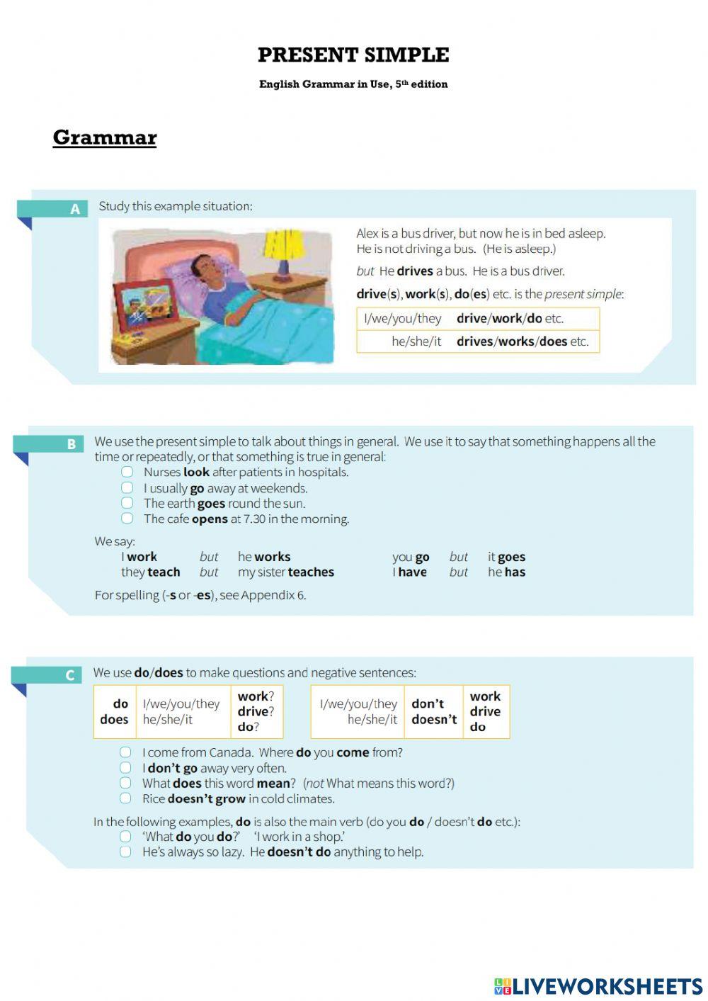 Grammar - Present Simple