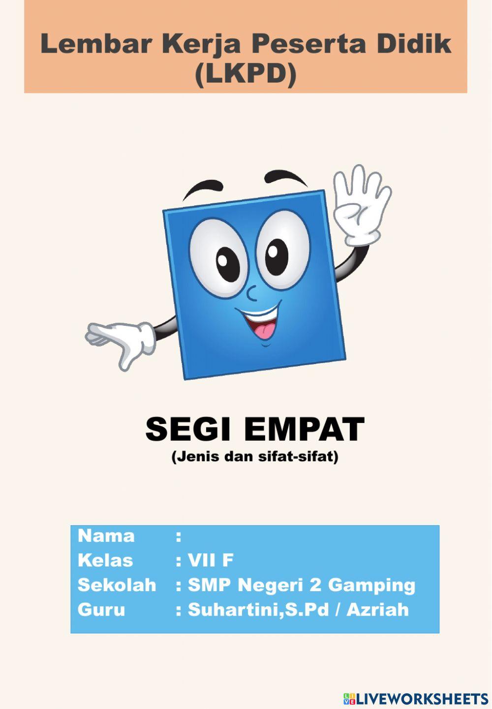 LKPD Segi Empat (Jenis dan sifat-sifat)