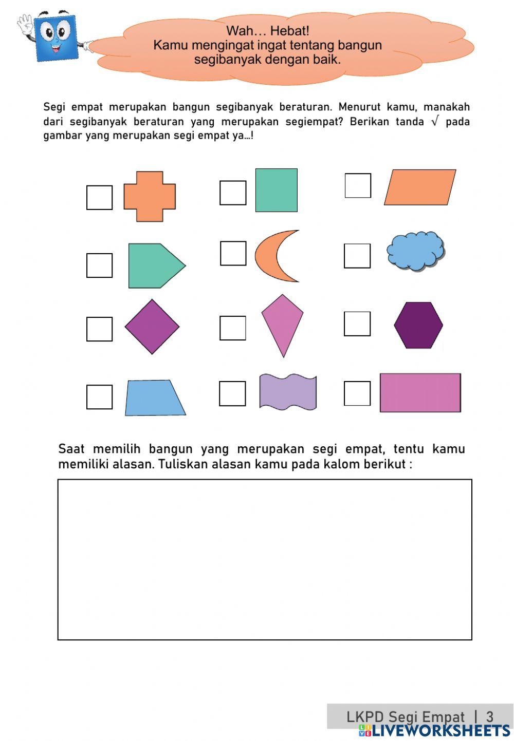 LKPD Segi Empat (Jenis dan sifat-sifat)