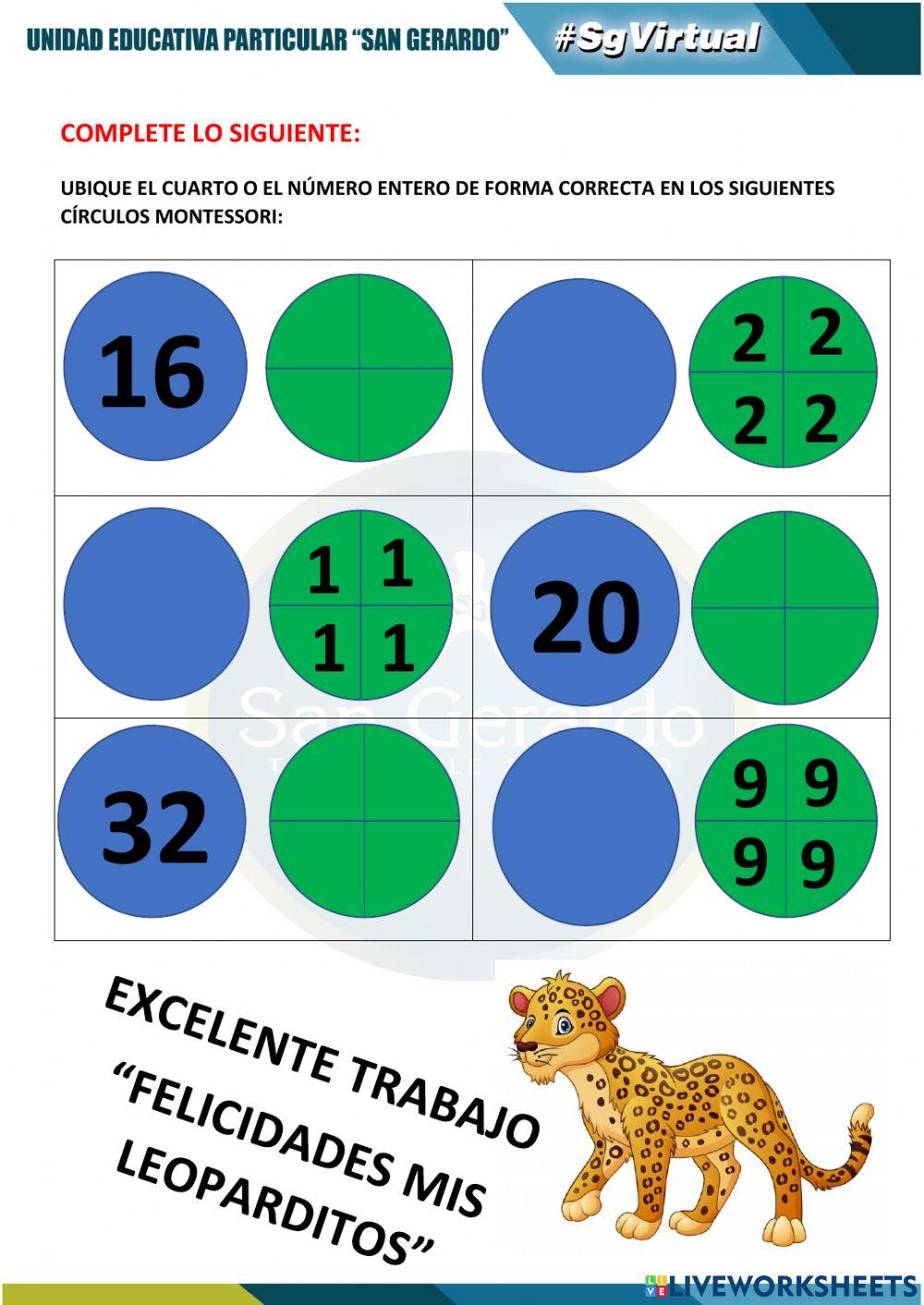 Refuerzo de la tabla del 4