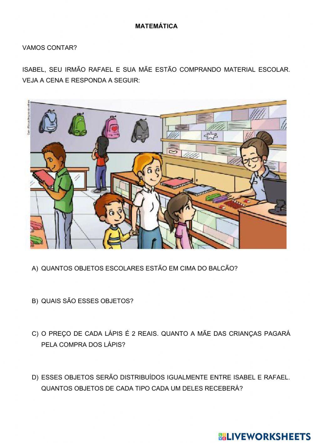 Lingua portuguesa e matemática