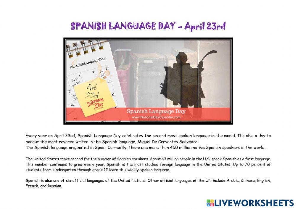 El dia del idioma espanol