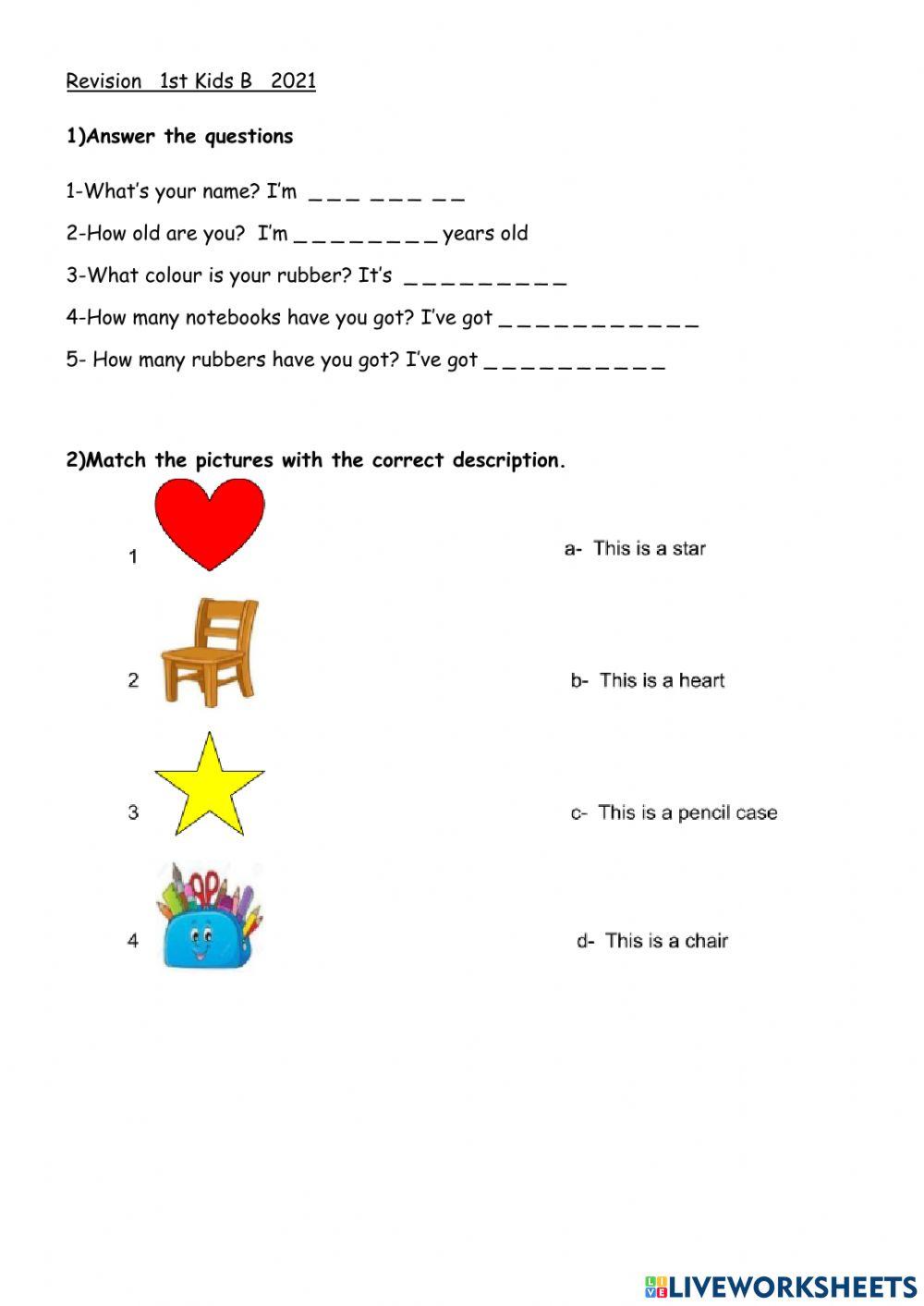 Revision for the test nª1