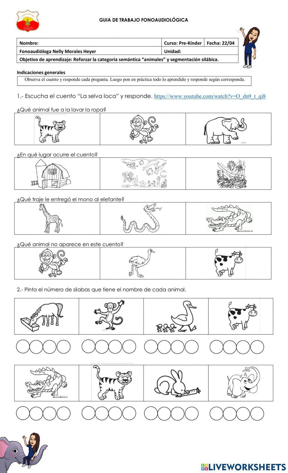 Animales y segmentación silábica