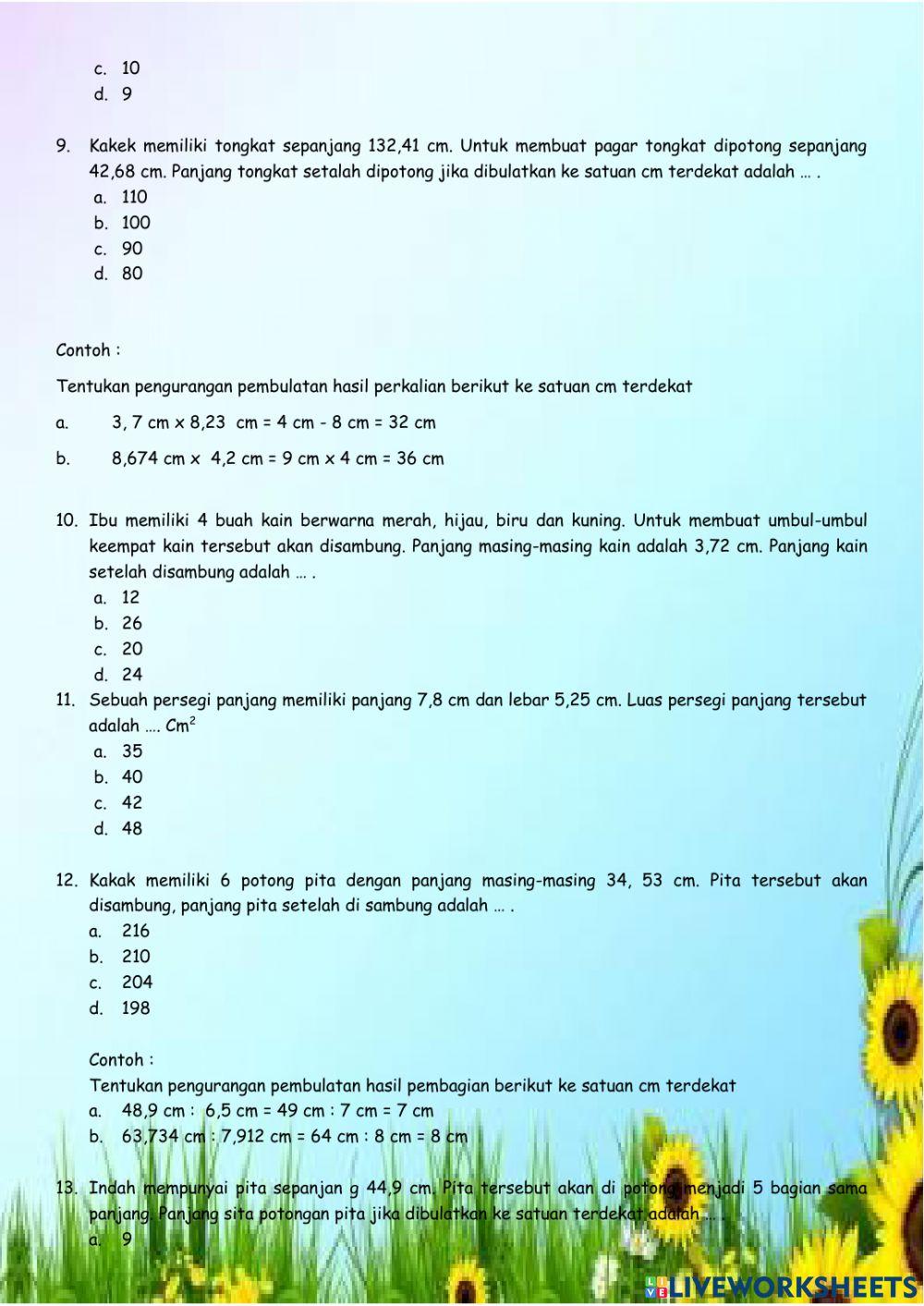 Matmatika pembulatan