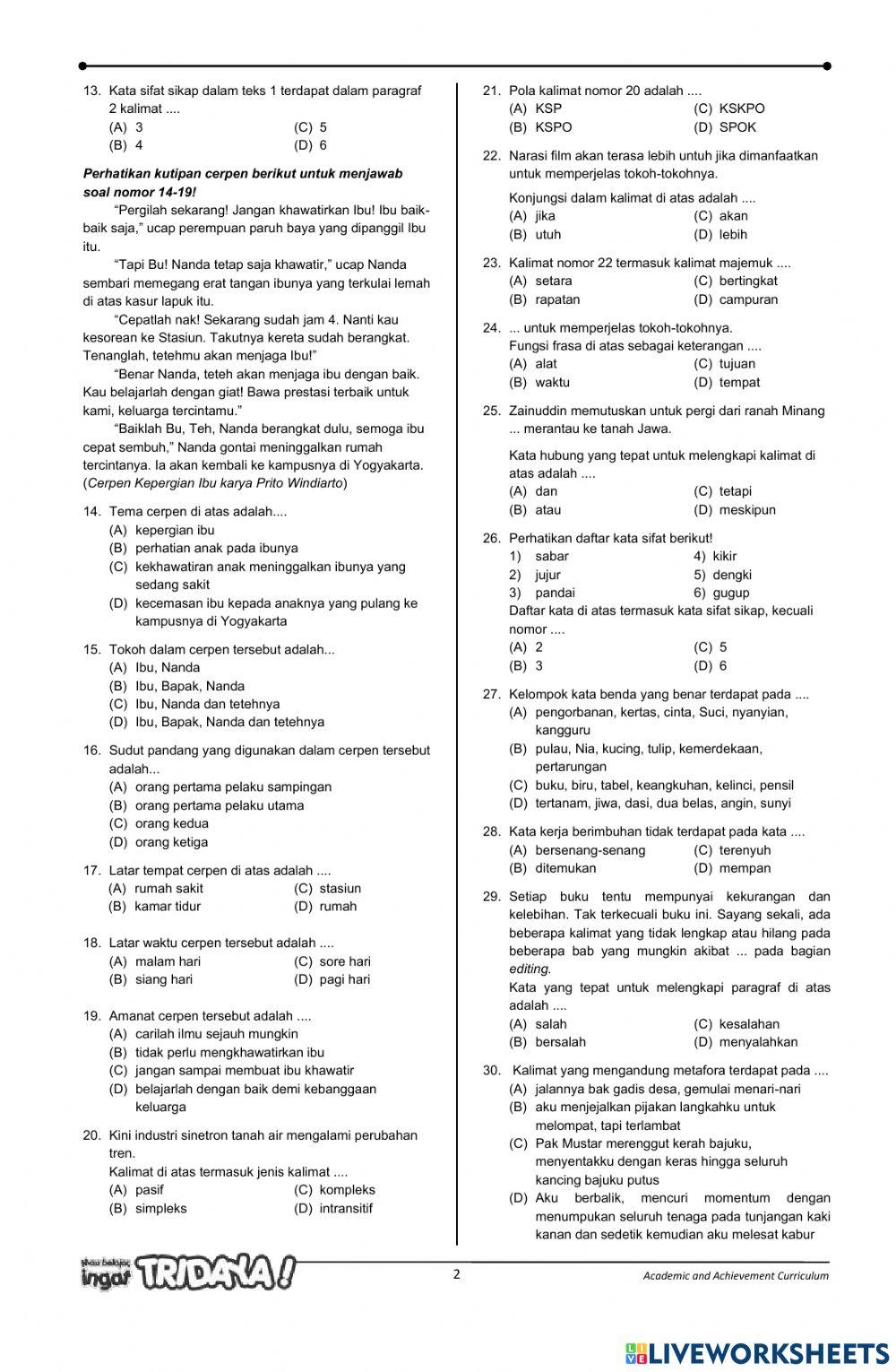 Tap Pas 2 Indo kls 8