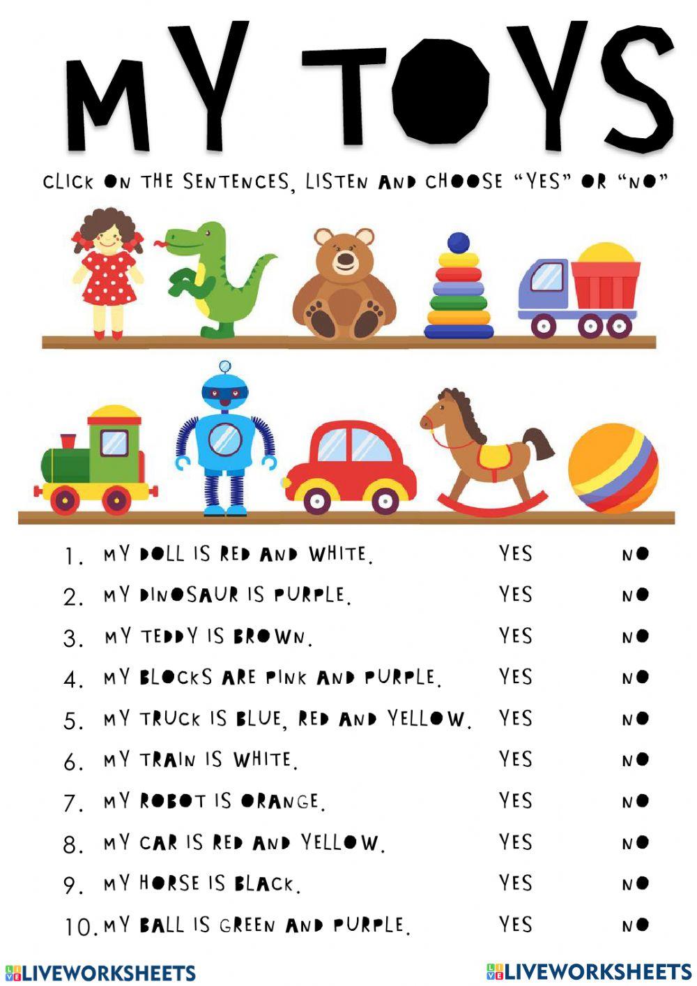 my toys online exercise for | Live Worksheets