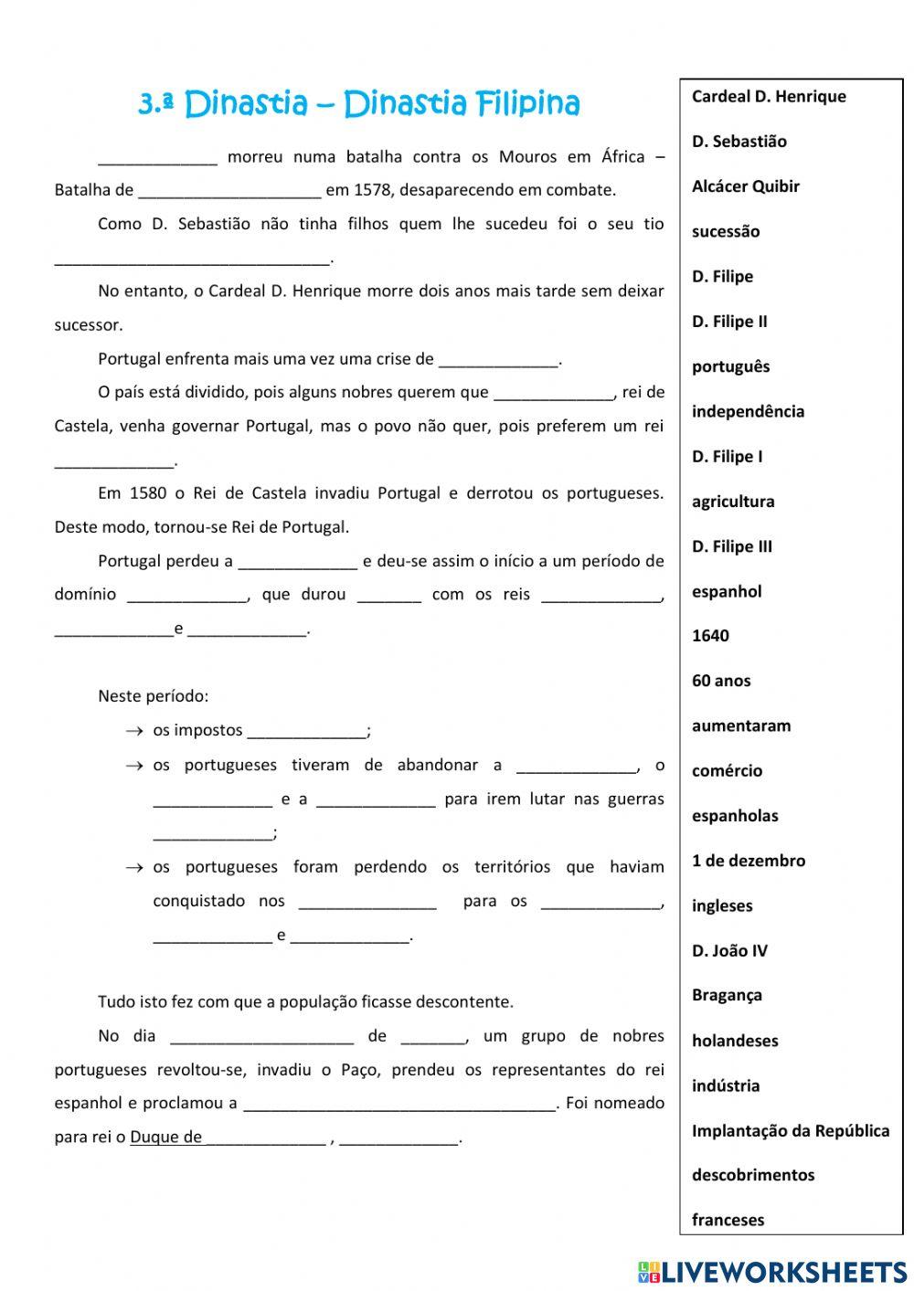 3.ª Dinastia -Dinastia Filipina