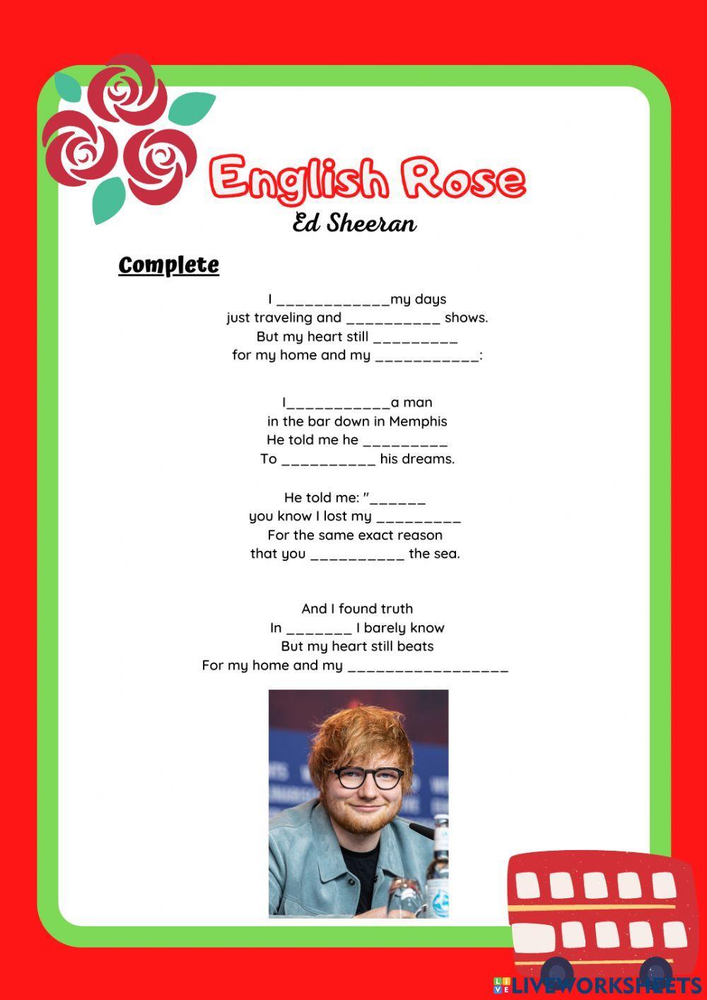 English rose - Ed Sheeran