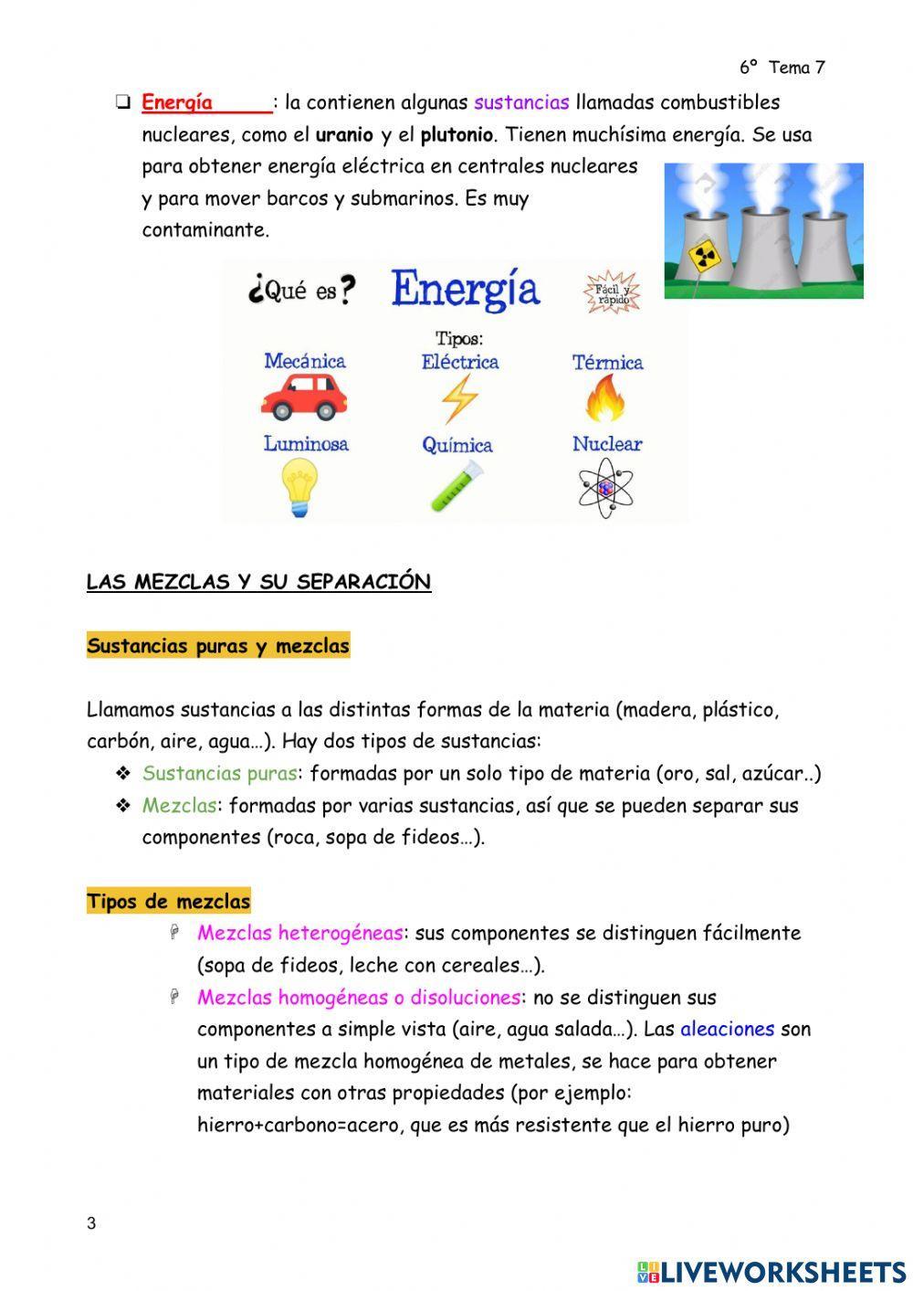 Energía y materia