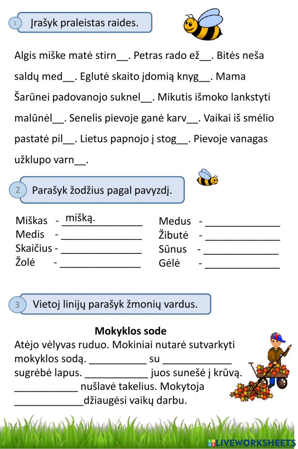 3 pamoka PAPILDOMOS UŽDUOTYS