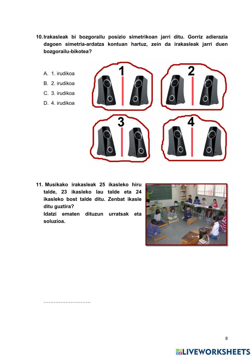 Matematika kanpo froga Nafarroa