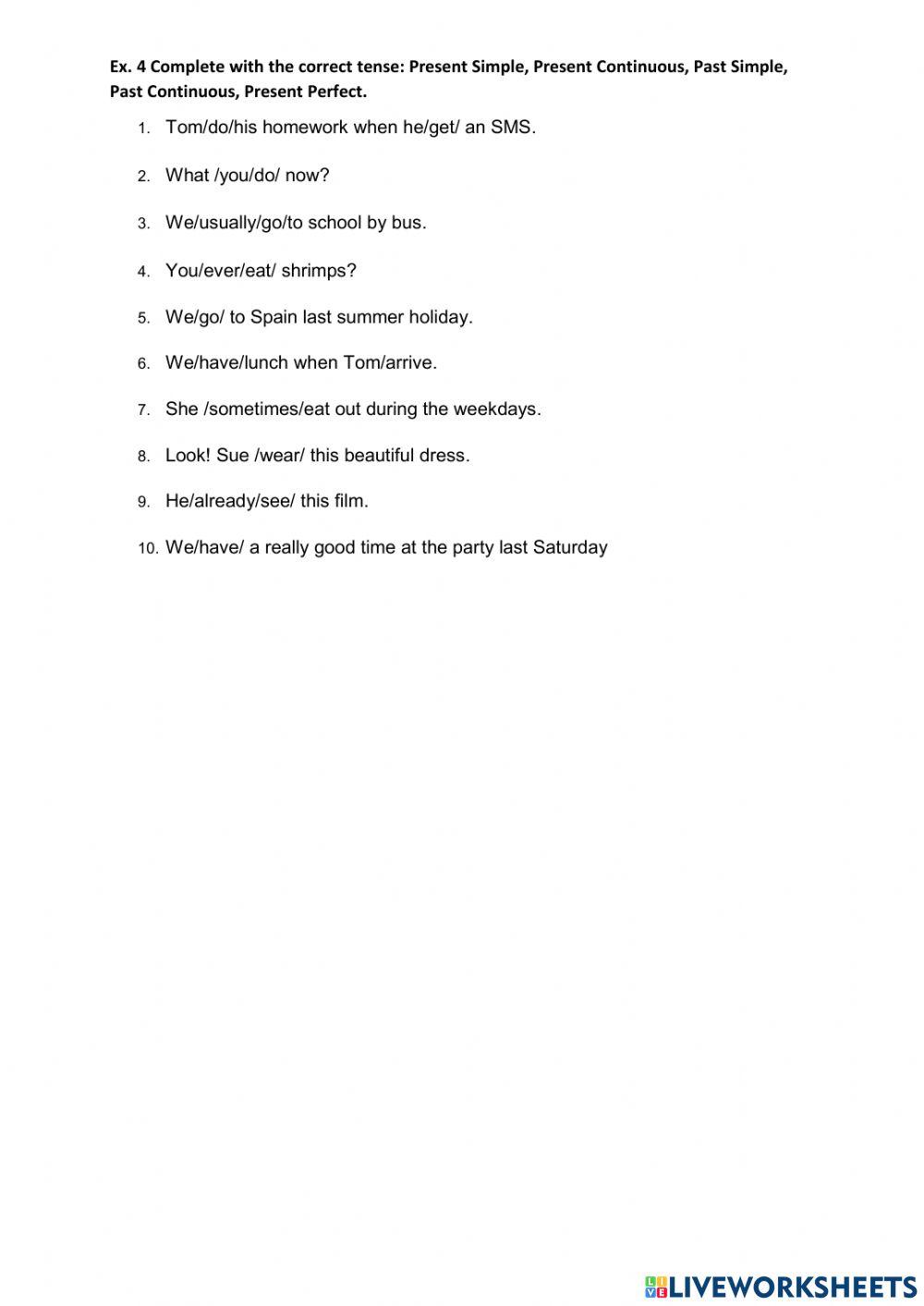 Tenses- present-past-future