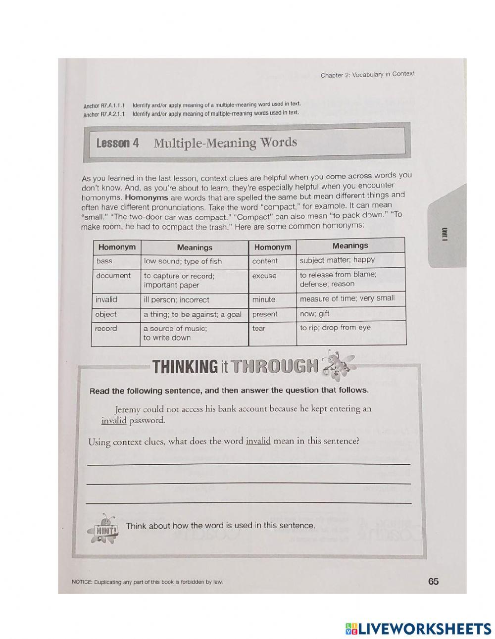 Chapter 2 PSSA Coach Practice 