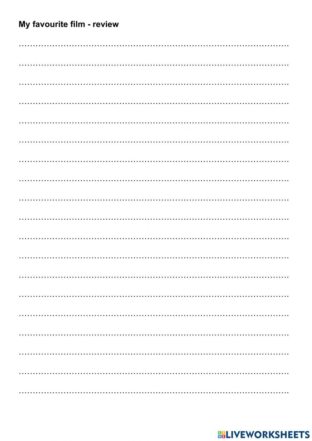 A film review - writing