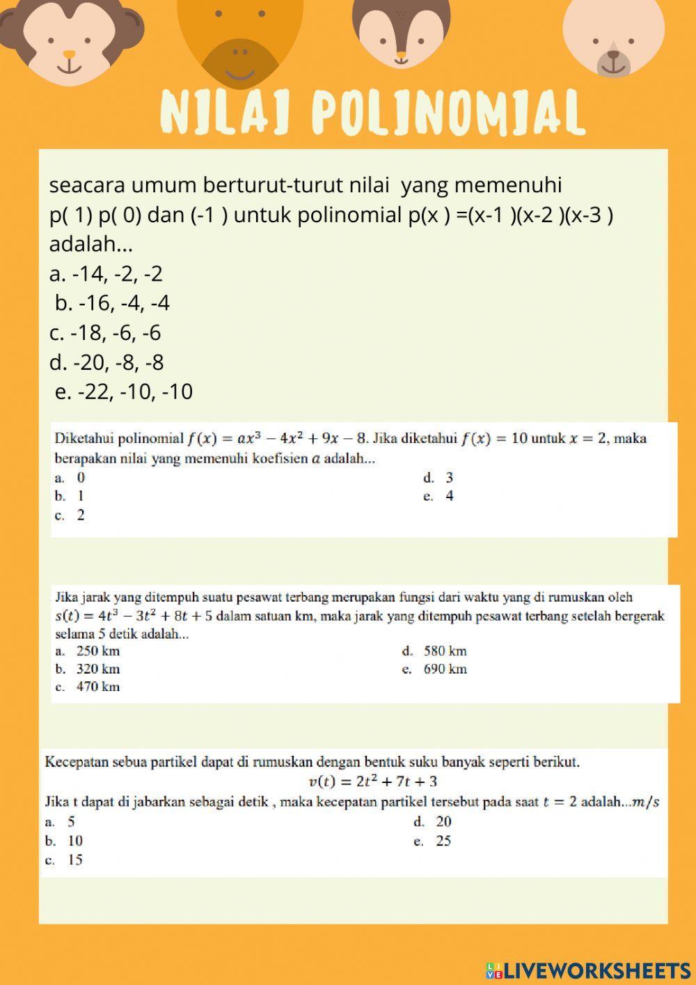 Nilai polinomial