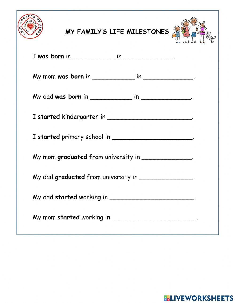 My family's life events