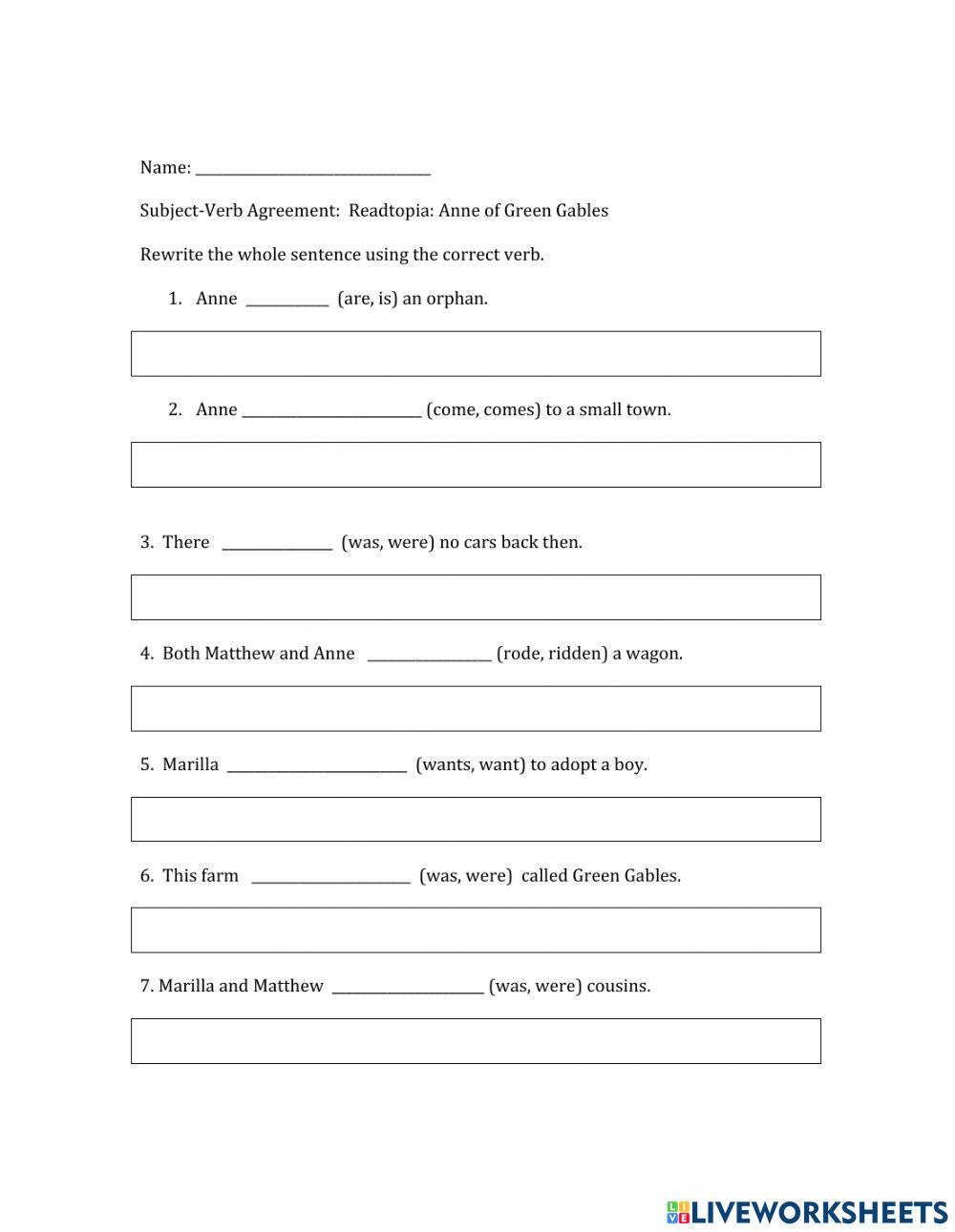 Subject-Verb Agreement