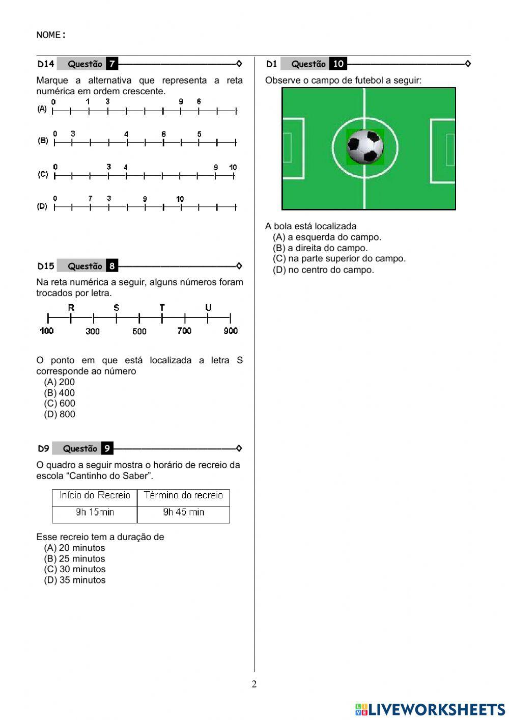 Diagnóstica matemática