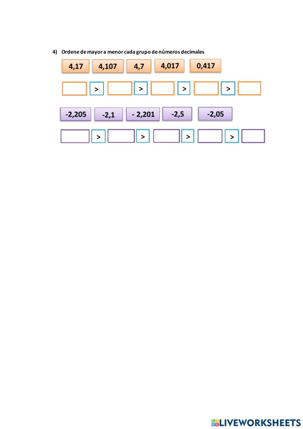 Números racionales decimales
