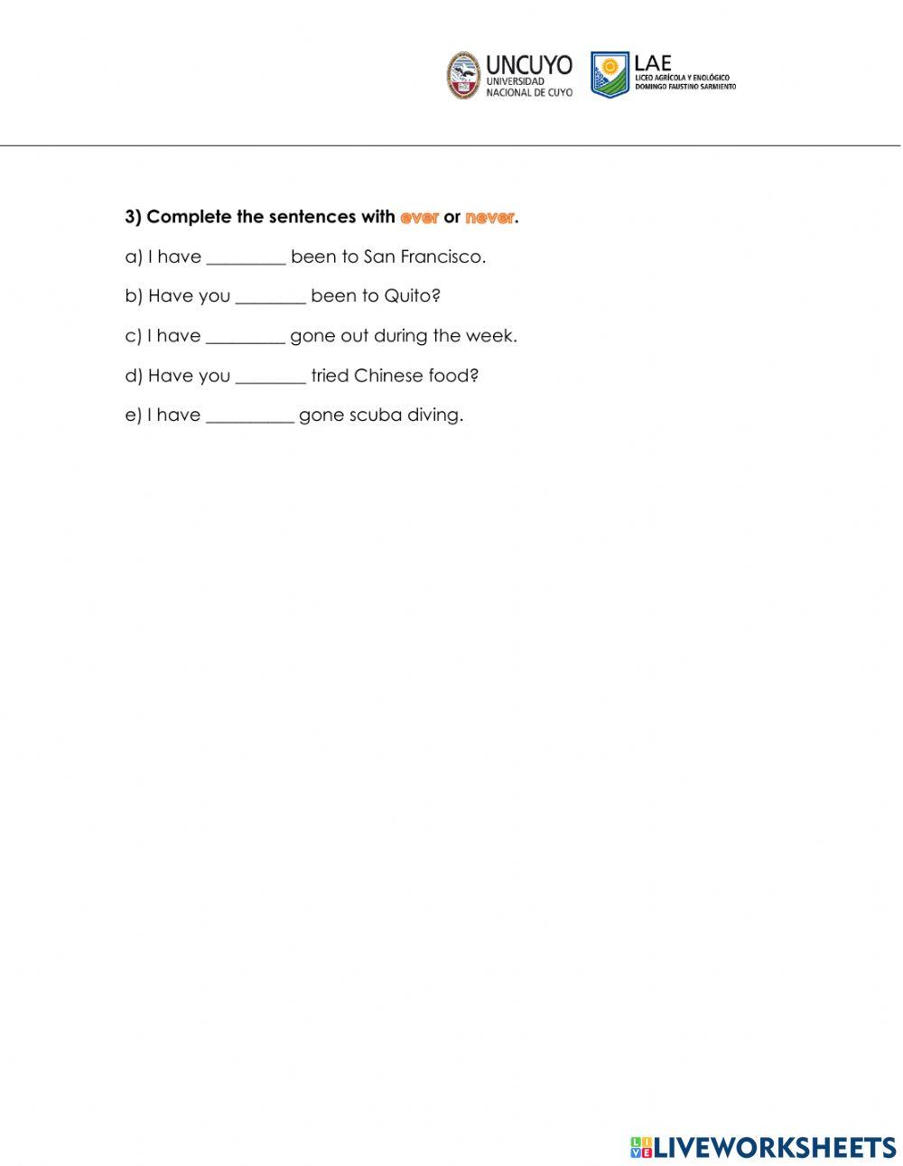 Present perfect and its expressions