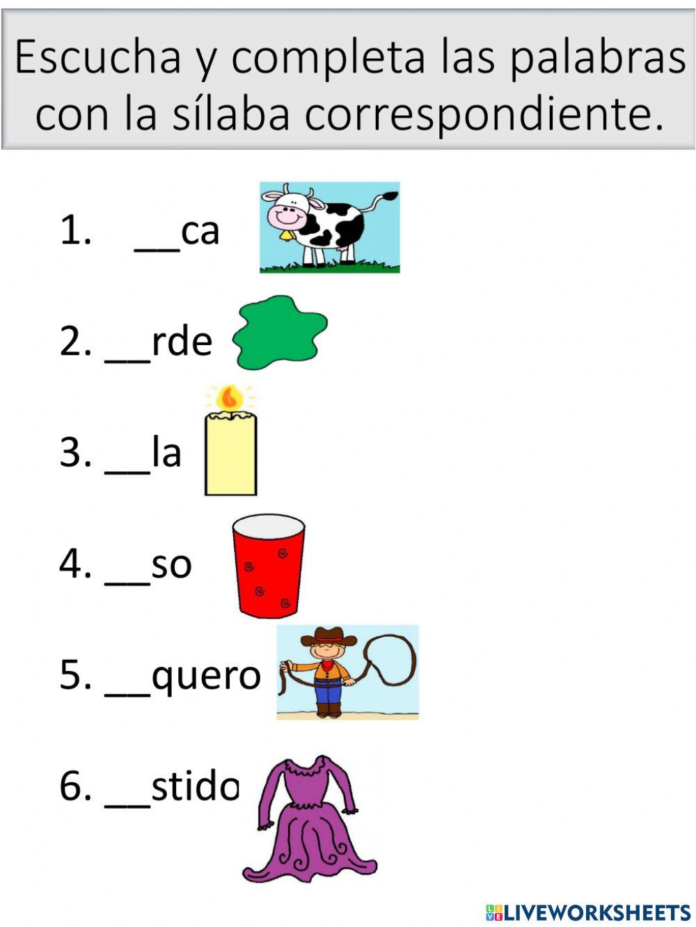 Vocabulario de la Vv