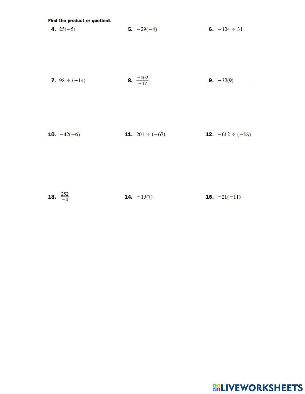 Add and Subtract Integers