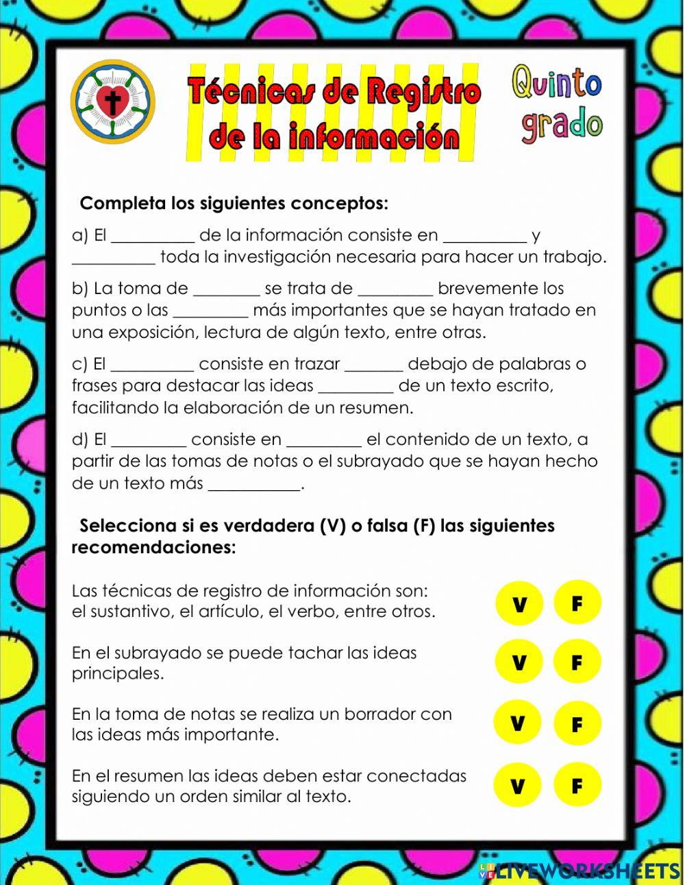 Técnicas de registro de la información