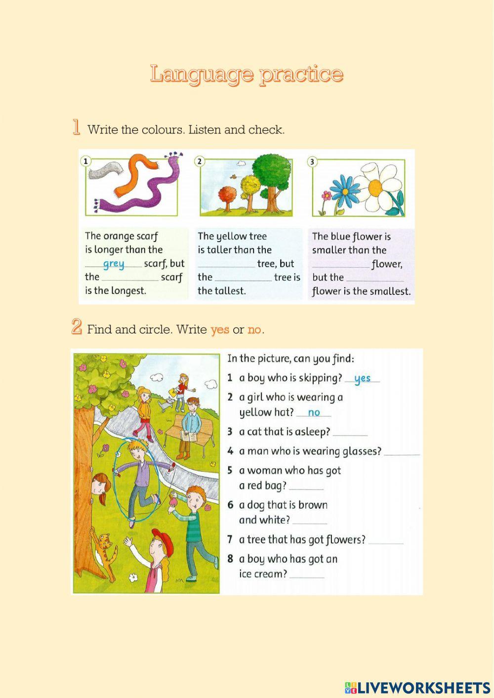 Comparative and superlative adjectives