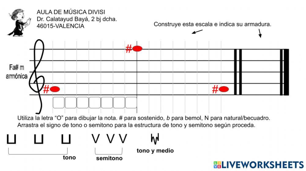 Escala Fa sost menor (armónica)
