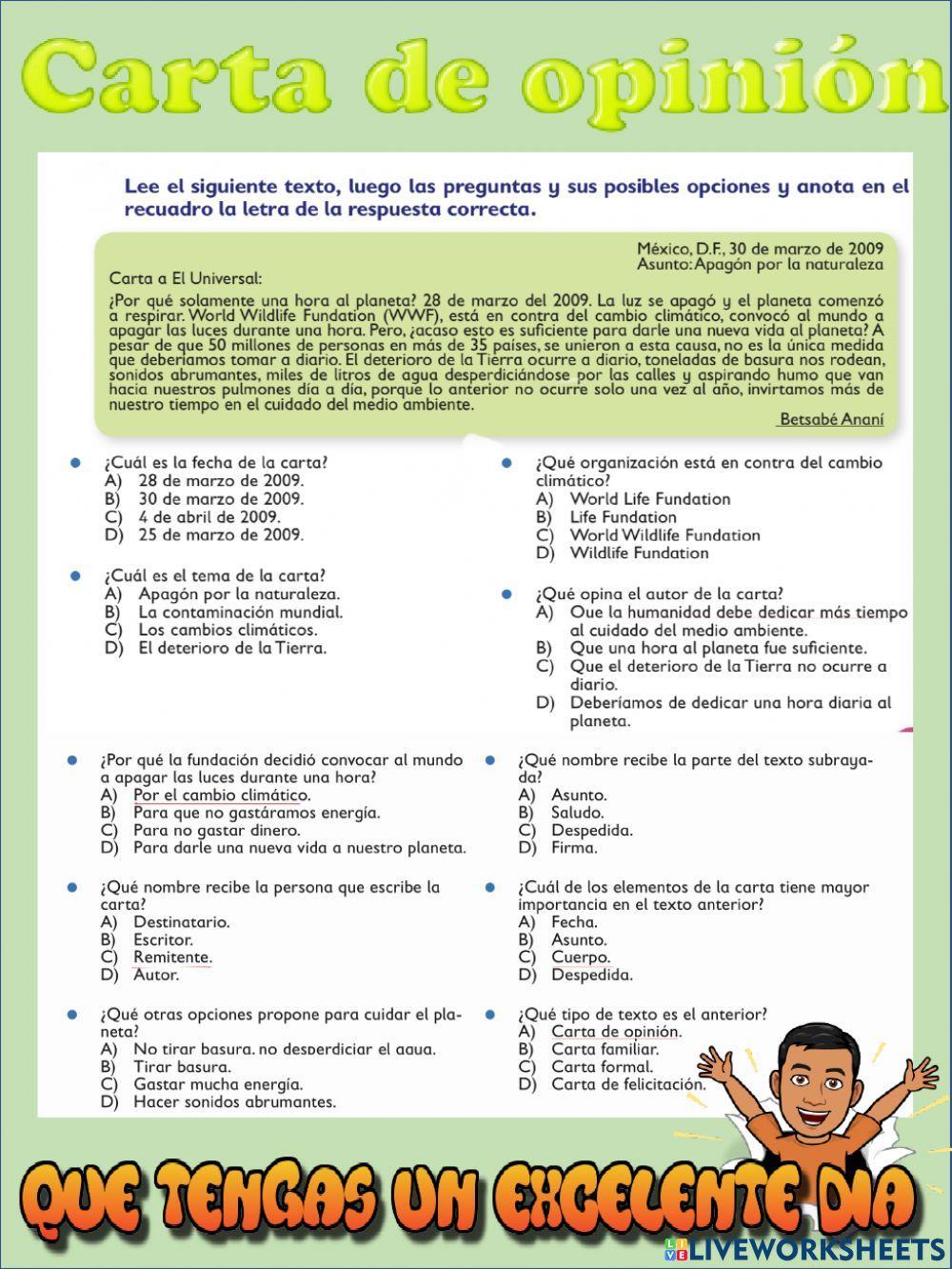Carta de opinión
