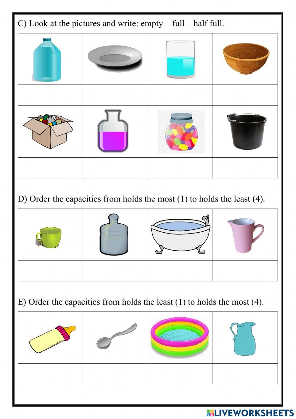 Position and movement + Capacity