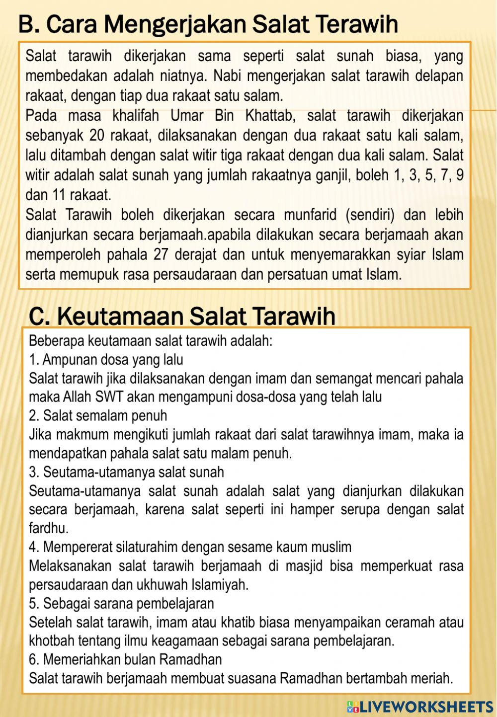 Modul pai kelas 5 salat tarawih