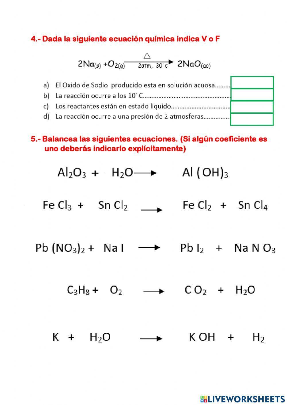 Practica de reacciones quimicas
