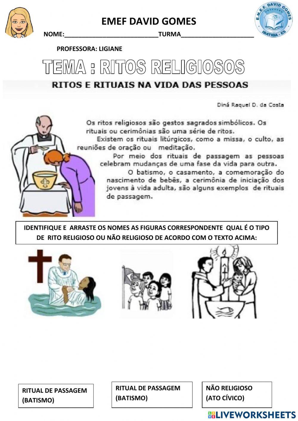 Atividades Sobre Ritos Religiosos 4 Ano Librain Atividades Sobre Ritos Religiosos 4 Ano Librain