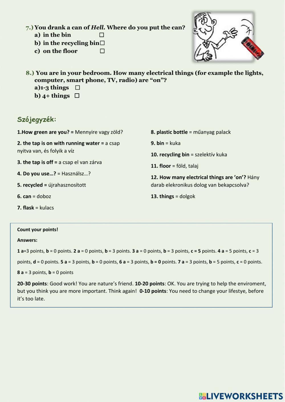 How green are you? - Personality Quiz