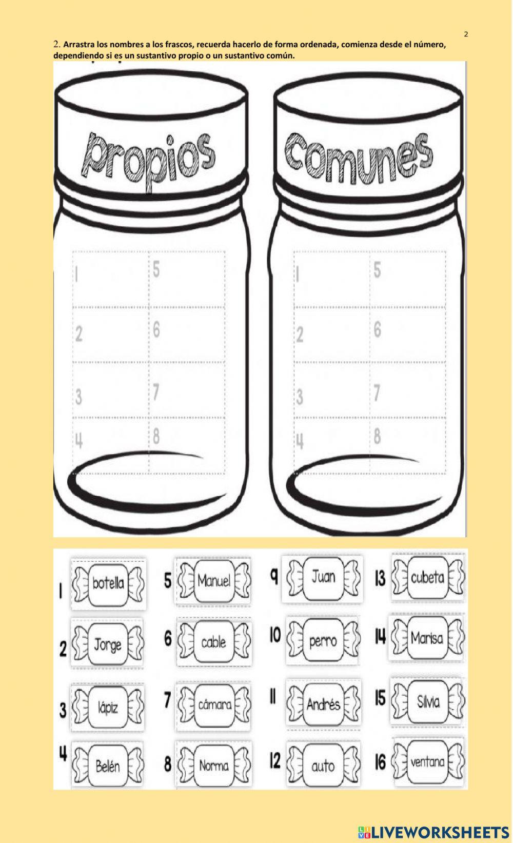 Sustantivos y abedacedario