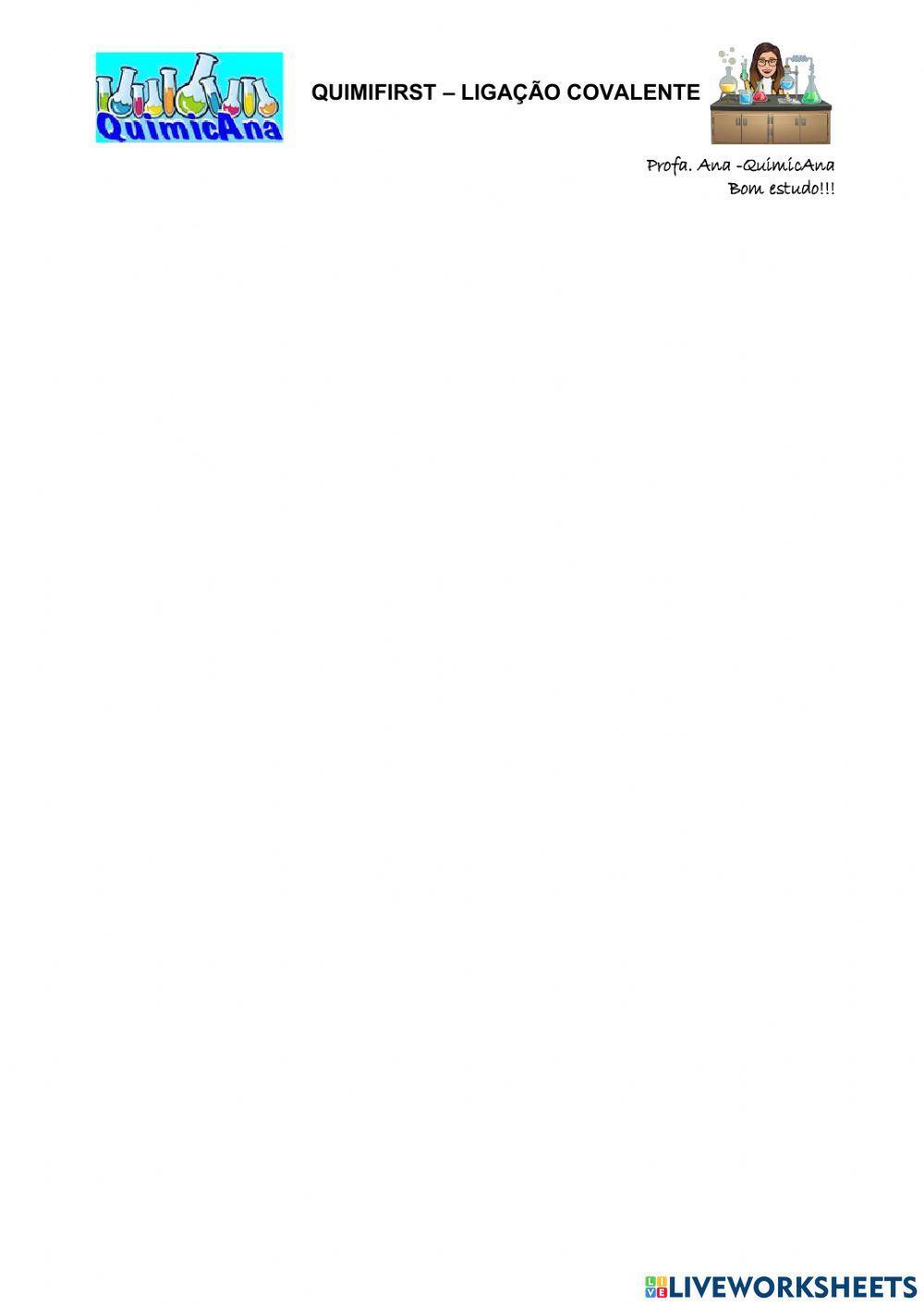 Quimifirst - Ligações Covalentes I