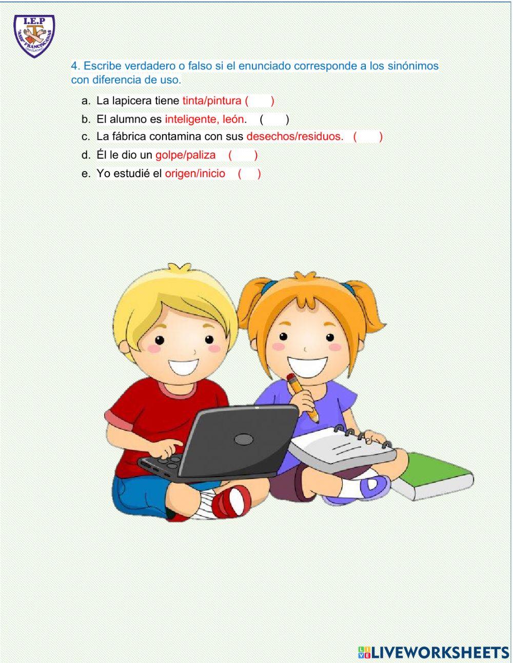 Clases de sinónimos