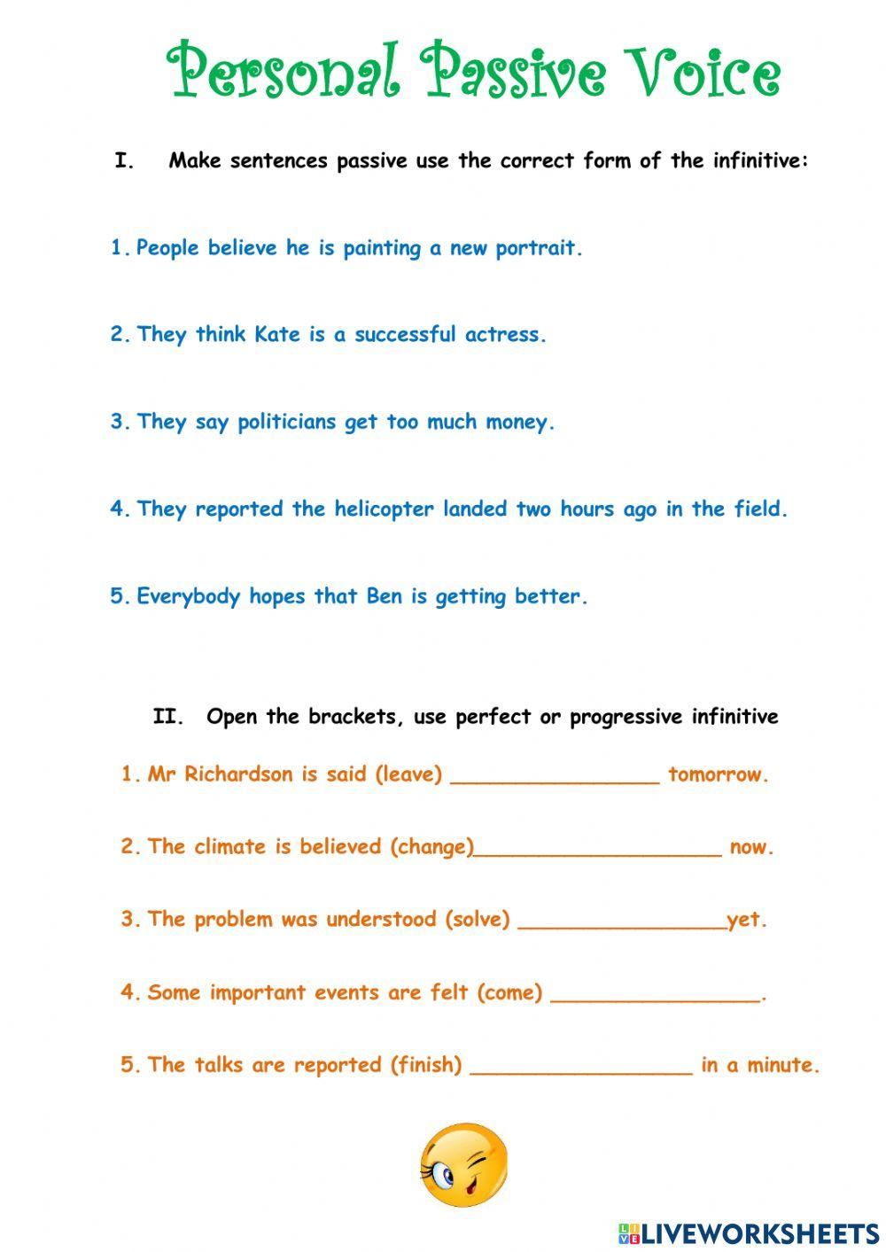 Personal Passive Voice