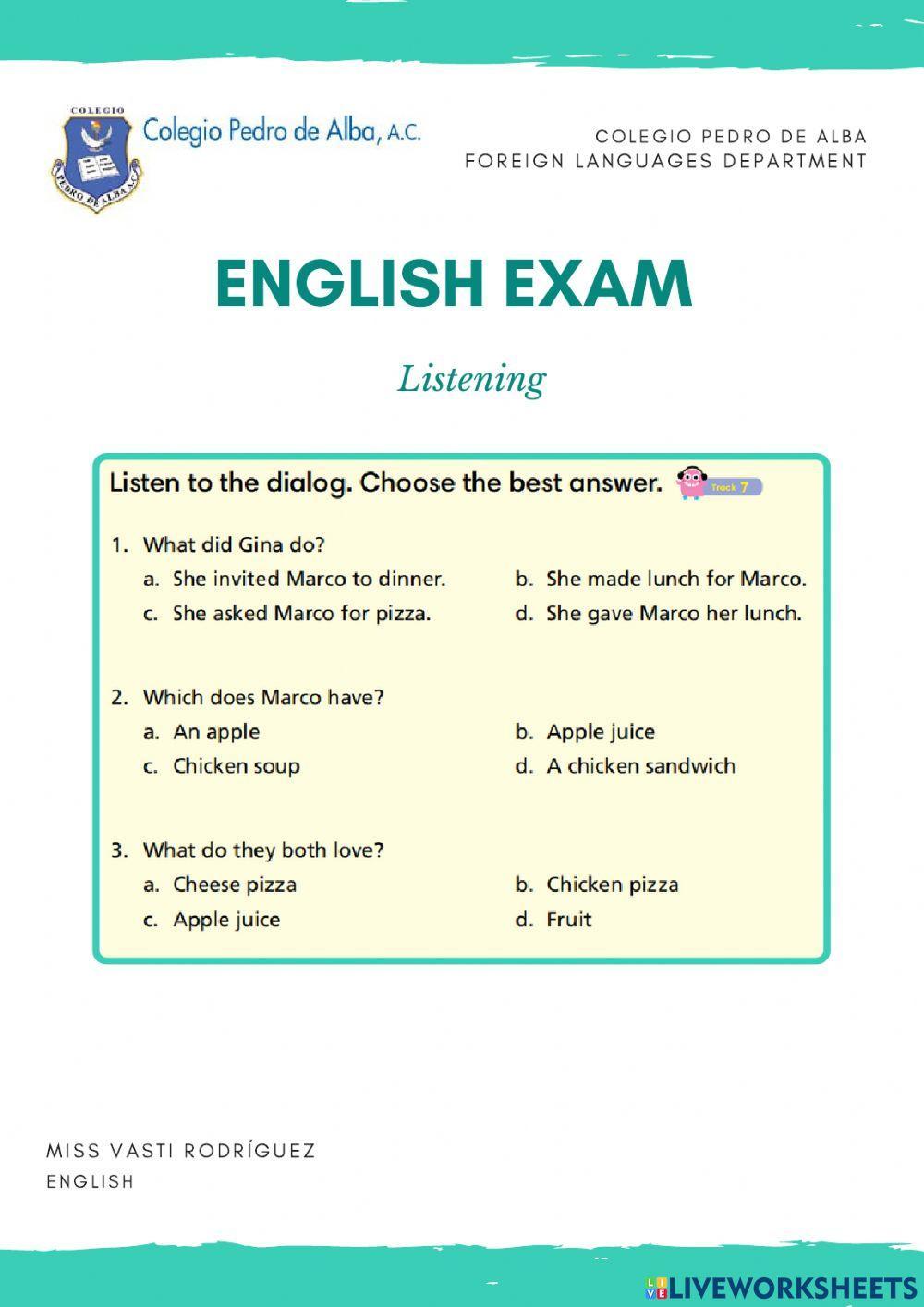 English Exam Grammar Planet