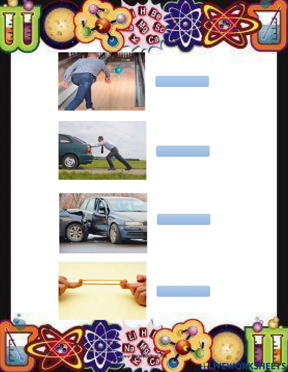 Cambios producidos al ejercer fuerza a un objeto