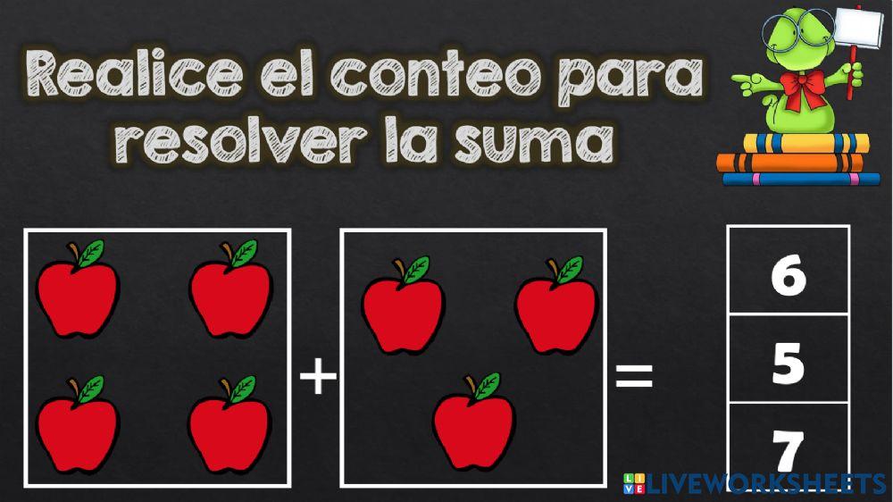 Sumas hasta 10 con opciones